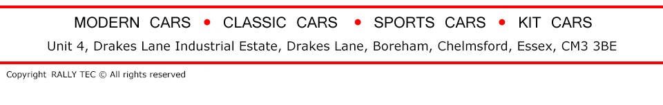 RALLY TEC Unit 4 Drakes Lane Industrial Estate, Drakes Lane, Boreham, Chelmsford, Essex, CM3 3BE